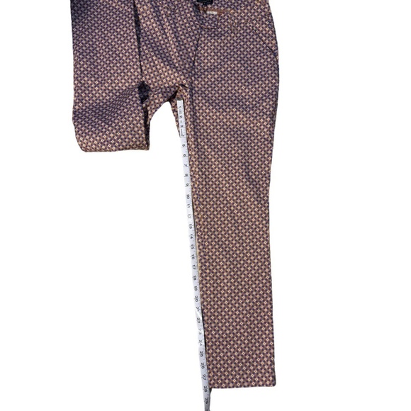 ZILCH Mosaic Print Pant Rust Brown Multicoloured  Cotton Spandex, Small, NWT - Picture 13 of 15